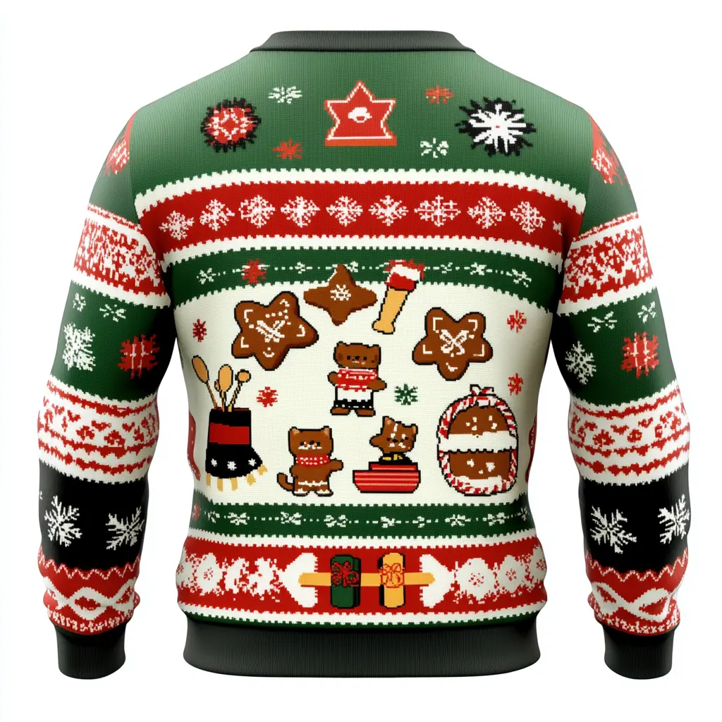 Fun and Festive Cat Ninja Ugly Christmas Sweater - Perfect for Holiday Parties and Family Gatherings! Great Gift for Men, Women, Kids & Groups