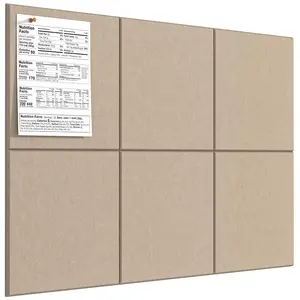 MaxGear Large Cork Board for Wall 36" x 24", Tan Bulletin Board, 6 Pack Felt Wall Tiles with Pushpins, Cork Boards for Office Pin Board Tack Board Cork Boards