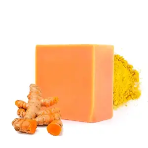 Tumeric Lemon Soap Bar 4 oz - Non-Irritating Formula with Turmeric & Vitamin C for Nourishing Skin, Enhancing Glow & Acne Relief - Body Care Kojic Radiant