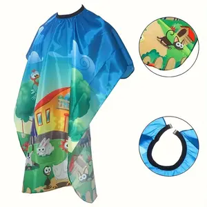 [Hair Cutting Apron] 1pc Professional Hair Cutting Apron with Small Cartoon Pattern - Barber Haircut Cape for Hairdressing