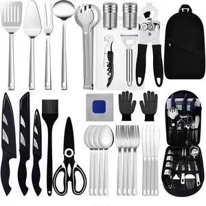 Ultimate Camping Essentials Set | 30-Piece Cookware Kit for Tent & RV Adventures