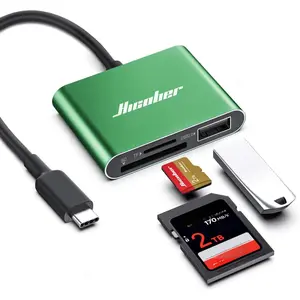 USB C to SD Card Reader,  SD Memory Card Reader, Type C to SD Card Reader Adapter 2TB Capacity for MacBook Camera Android Windows Linux and Other Type C Device-Green