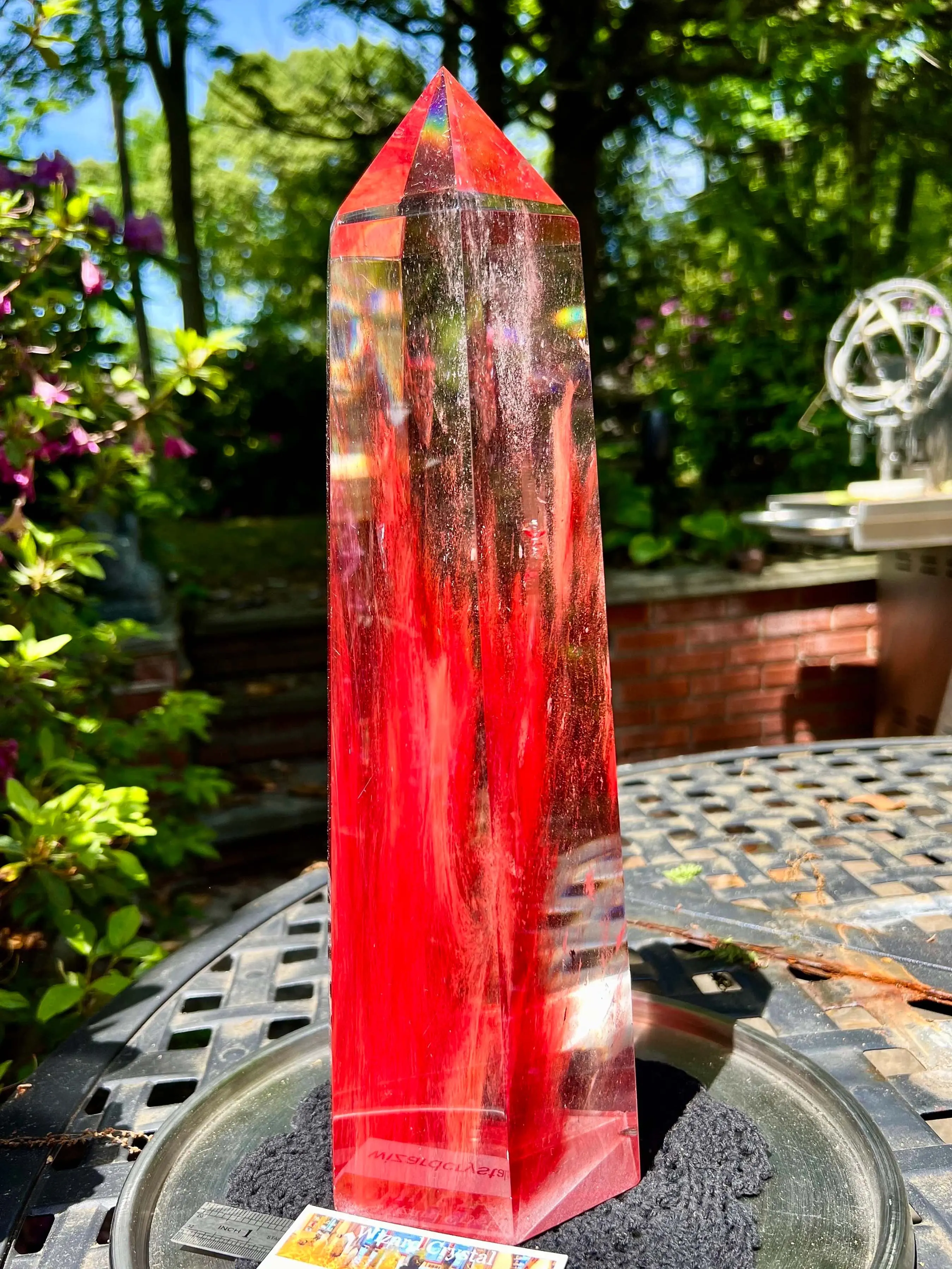 1PC Stunning Large Red Smelting Quartz Tower, Smelt Quartz Polished ...