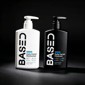 BASED 2-Step Daily Skincare Set, Purifying Facial Cleanser & Restoring Moisturizer, Non-Toxic Hormone-Safe Formula, Mild Daily Care for All Skin