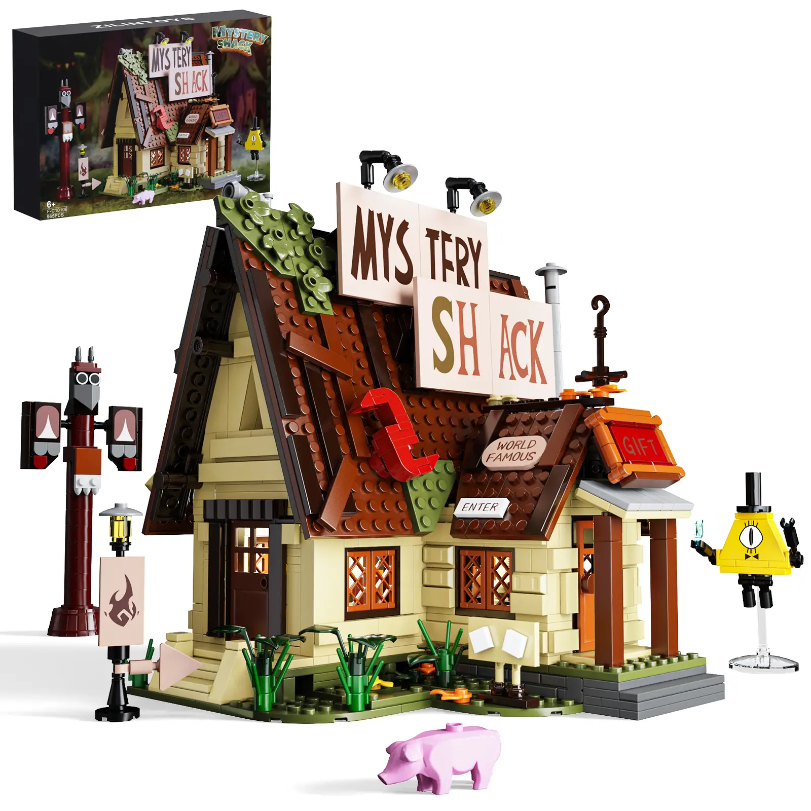 Mystery Small Cabin House Building Blocks Set (968 pcs) – Bring Holiday Adventure to Life with Creative DIY Fun, Ideal for Kids, Teens & Fans During C