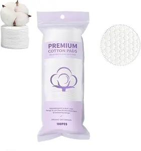 Round Cotton Pads for Face, Face Pads Cleansing Cotton, for Face, Lips & Eyes, Soft for Gentle Skincare (100pcs)