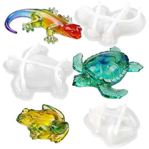 3 Pcs Animal Resin Molds