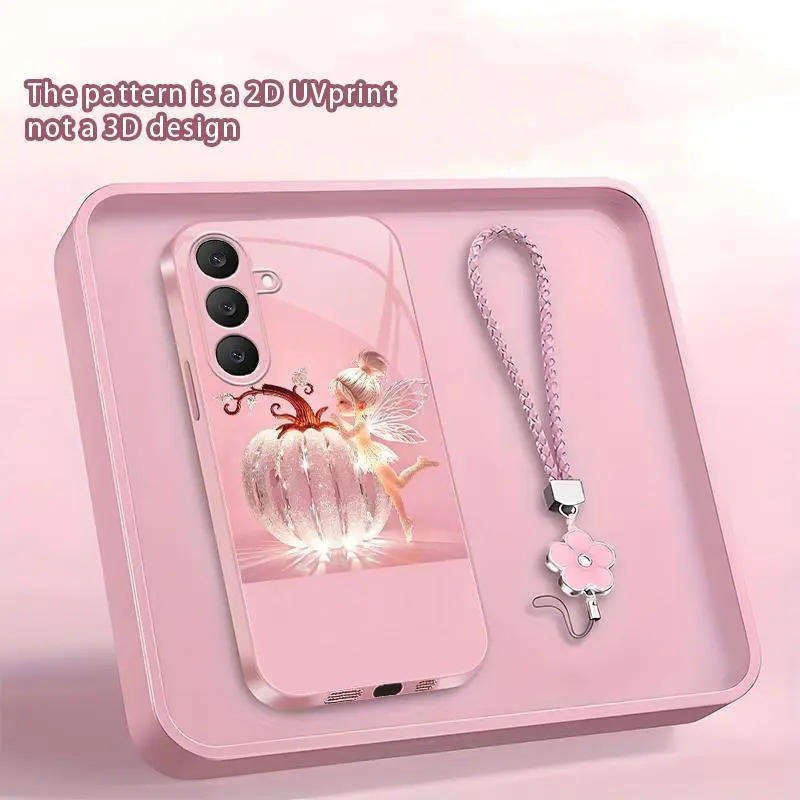 Suitable for [Galaxy S25 Fe ] new women's glass phone case.Cute printed patterns, a variety of colors to choose from—the perfect gift for her！YM99