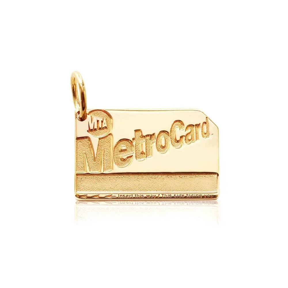 MetroCard Charm New York City Gold