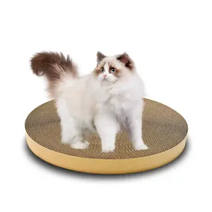 Cat Scratch Pads Round, Cat Scratcher Replacement Pads, Anti-Scratch Mesh Design Corrugated Cardboard Smooth Incision Pet Accessories