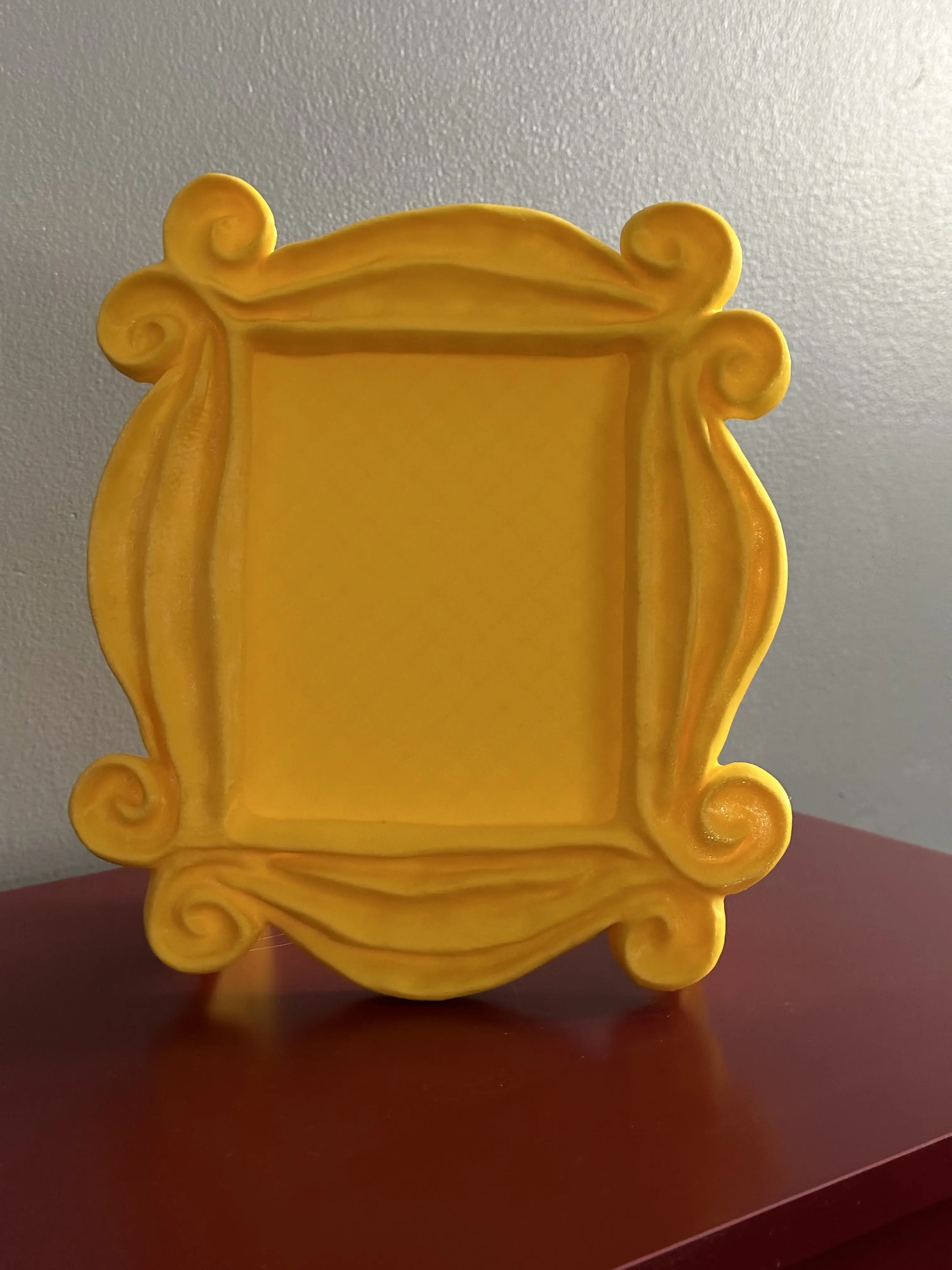 Warm Rustic Durable Plastic Rectangle Photo Frame - 5x4 inches, Single Unit, Yellow Tabletop Home Decor, Fits 5x4 Pictures, Housewarming Gift