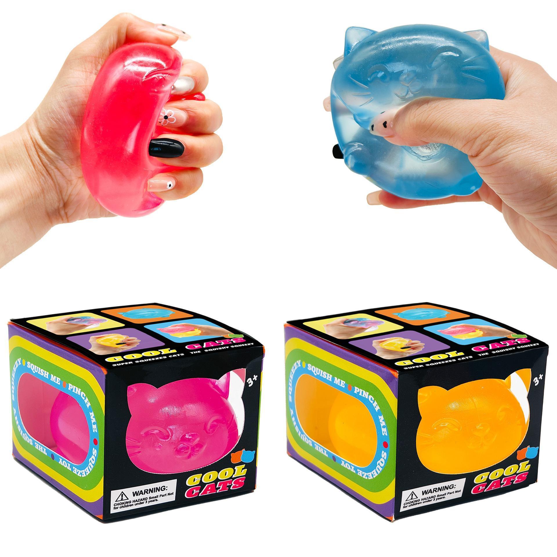 Fidget Toys Squishy,Cute Bear Squeeze Ball,Stress Balls for Stress Relief,Pull Stretch Classroom Prize Party Favors Toys for Kids #YYC