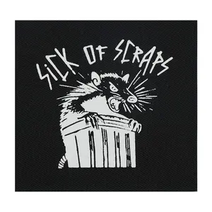 Sick of Scraps Punk Patch Sticker, Adhesive Iron-On, Suitable for Clothes, Jackets, Hats, Accessories, DIY Fashion Decorations