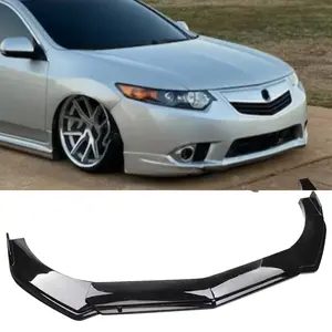 For Acura TSX 2009-2014 Gloss Black Front Bumper Lip Splitter Spoiler Body Kit