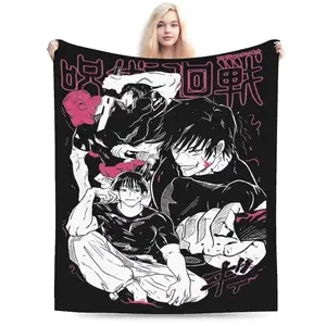 Toji Fushiguro JJK Anime Blankets Flannel Winter Breathable Ultra-Soft Throw Blankets for Bedding Outdoor Bedding Throws