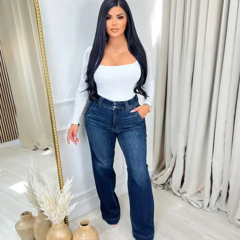 Judy Blue Classy Trouser High Waist Wide Leg Jean