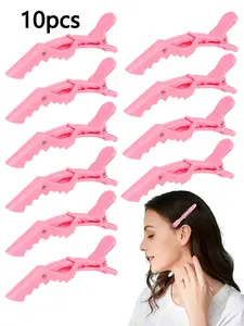 10pcs women's multifunctional hair clips, styling zone positioning hair clips, hair salon, bangs positioning hair clips, side braided hair, professional styling hair clips, daily fragmented hair zone clips