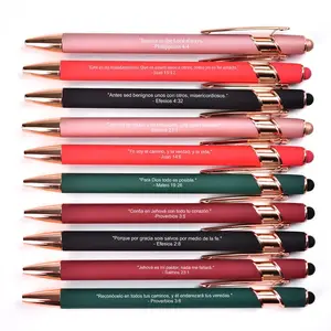 Christmas Gift Idea | 10-Pack Bible Verse Ballpoint Pens with Stylus, Retractable Writing Pens, Inspirational Christian Religious Gifts, Back-to-School & Office Supplies, Ideal for Bible Study & Daily Use