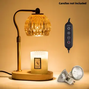 Dimmable Candle Warmer Lamp with Timer - Vintage Home Decor, Table Lamp, Night Light for Bedrooom & Gifts for Women home decor, Includes 2 Bulbs, Mother's Day Gifts, Valentine's Day gift