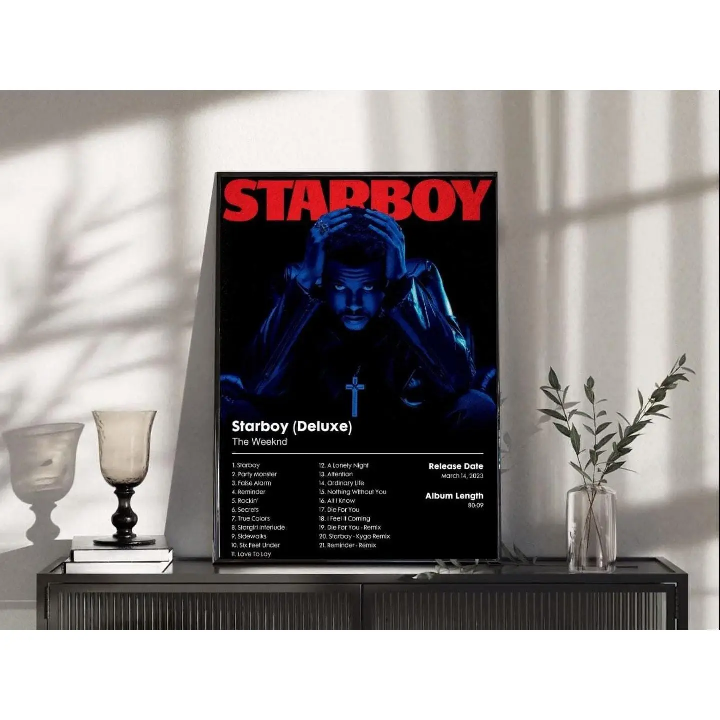 starboy deluxe inspired poster album style wall art music room decor