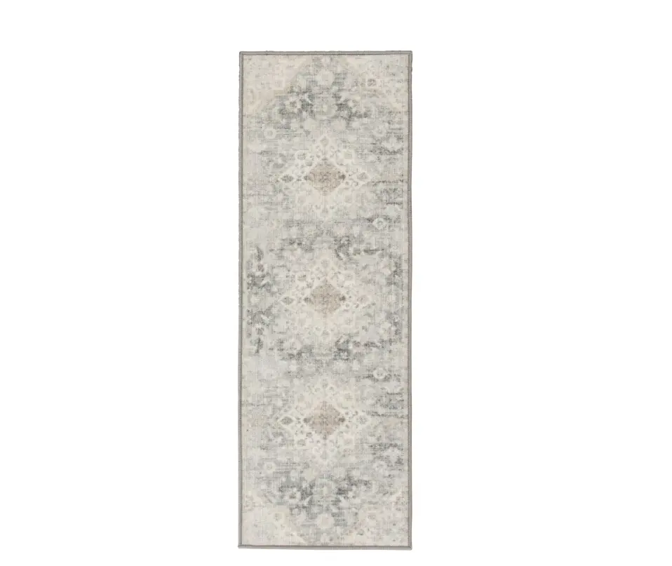 Persian Style 20"x60" Indoor Runner Rug with Traditional Medallion Design for Living Room & Walkways Classic Touch