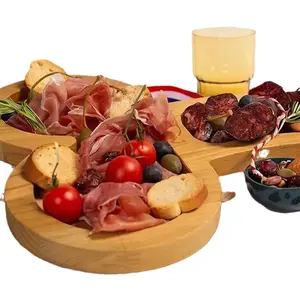 Adult Prank Fun Tray Quirky Wooden Tray for Family Gathering Tabletop Plate Snack Creative Plating with Prosciutto and Olives