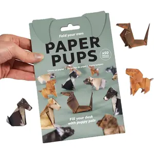 50 DIY paper dogs, origami cute dog picture set, desktop origami dog decoration, adult and children's handicraft activities, children's creative gifts for adult dog enthusiasts (dogs, 50 sheets)