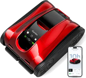 iGarden Pool Cleaner K Pro, 10H Runtime, Cordless Robotic Pool Vacuum for Inground Pools, 200% Turbo Suction, Smart Navigation, Touchscreen & APP, 4L Large Basket, Auto-Parking outdoorfun