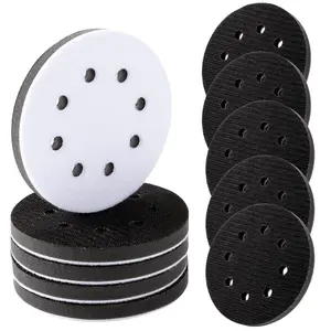10 Pack Soft Density Interface Pads 5 Inch 8 Holes Hook and Loop Sponge Cushion Buffer Backing Pad  Sanding Interface Pads for Orbital Sander Automotive Woodworking Polishing