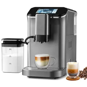 VEVOR Fully Automatic Espresso Machine - with Automatic Milk Frother, 20 Bar Super-Automatic Cappuccino Latte Machine with TFT Touch Screen, Grinder, 15 Grinding Levels, and Removable Milk ReservoirSummervibes