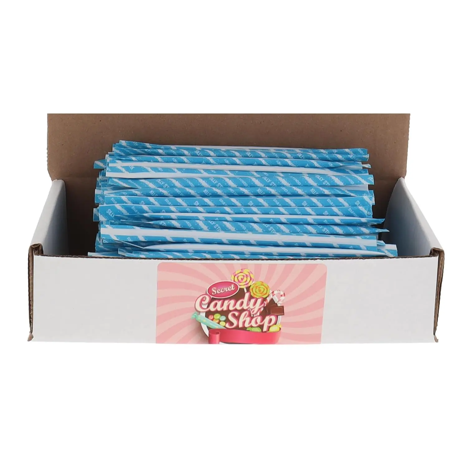 World's Silly Pixy Stix Sour Filled Candy Straws (Blue Maui Punch)