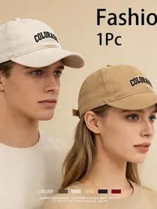 Unisex Colorado Letter Embroidered Baseball Cap, Vintage Washed Cotton Dad Hat, Adjustable Casual Sun Hat, Breathable Peaked Cap for Men Women