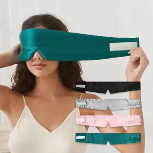 Real Silk Sleeping Eye Mask, Full Coverage Soft Fabric, Smooth Texture, Safe Skin-Friendly, Comfortable Fit, Reusable Ice Pack, Sleep Aid Tool