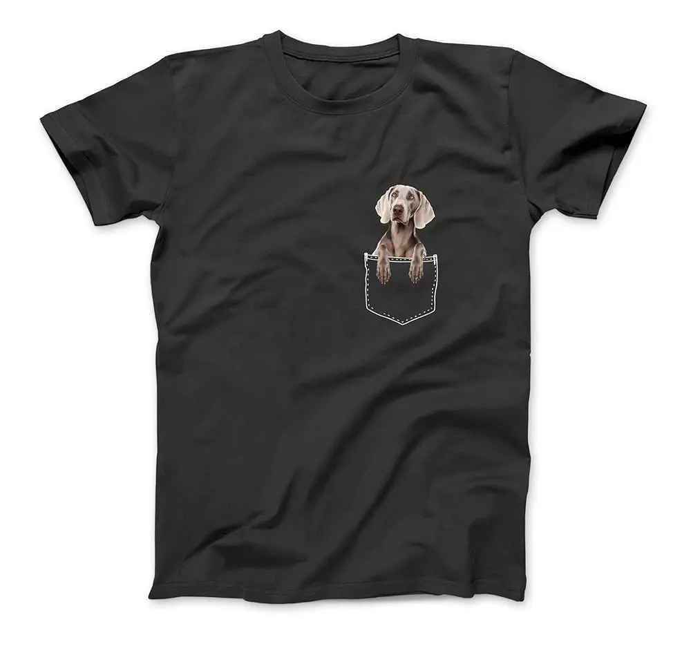 Pocket Weimaraner T-Shirt | Unisex Cotton T-Shirt | Unique Gift Tee