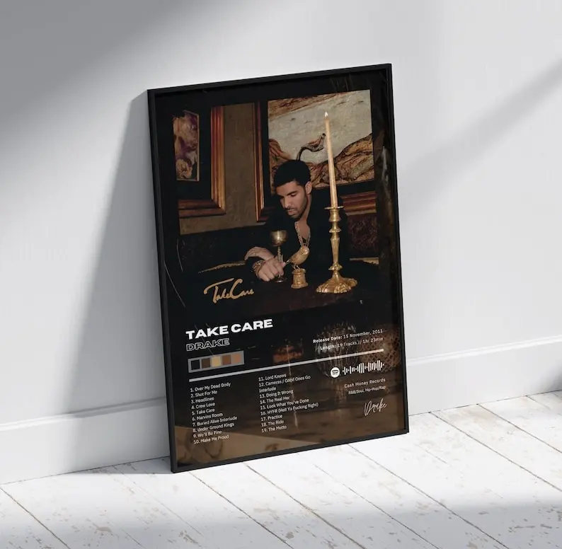 Drake - Take Care - Album Poster - Wall Art - Cover Poster  Unframed