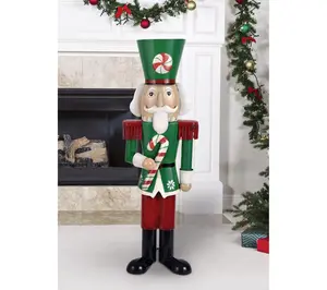 Sunset Vista Designs Candy Cane Nutcracker Sculpture