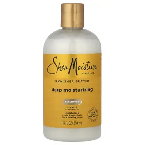 SheaMoisture Raw Shea Butter, Deep Moisturizing Shampoo, Curly & Coily Hair, 13 fl oz (384 ml)