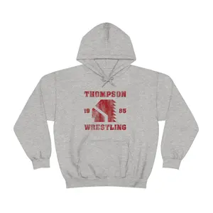 1985 Thompson Wrestling Distressed Shirt Hooded Sweatshirt TTS 1 1511x18