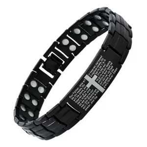 Men's Pure Copper Magnetic Therapy Bracelet, Cross Design, Adjustable Size, Best Holiday Gift for Dad & Husband, Functional Wellness Jewelry