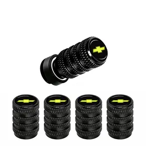 Red & Black Tire Valve Stem Caps 5 Pack Universal Car Tire Valve Stem Protective Covers Auto Parts & Car Accessories Dustproof Leak-Proof Seal Fit for Chevrolet Most Cars SUV Trucks Wheel Tire Valve Stem Protection