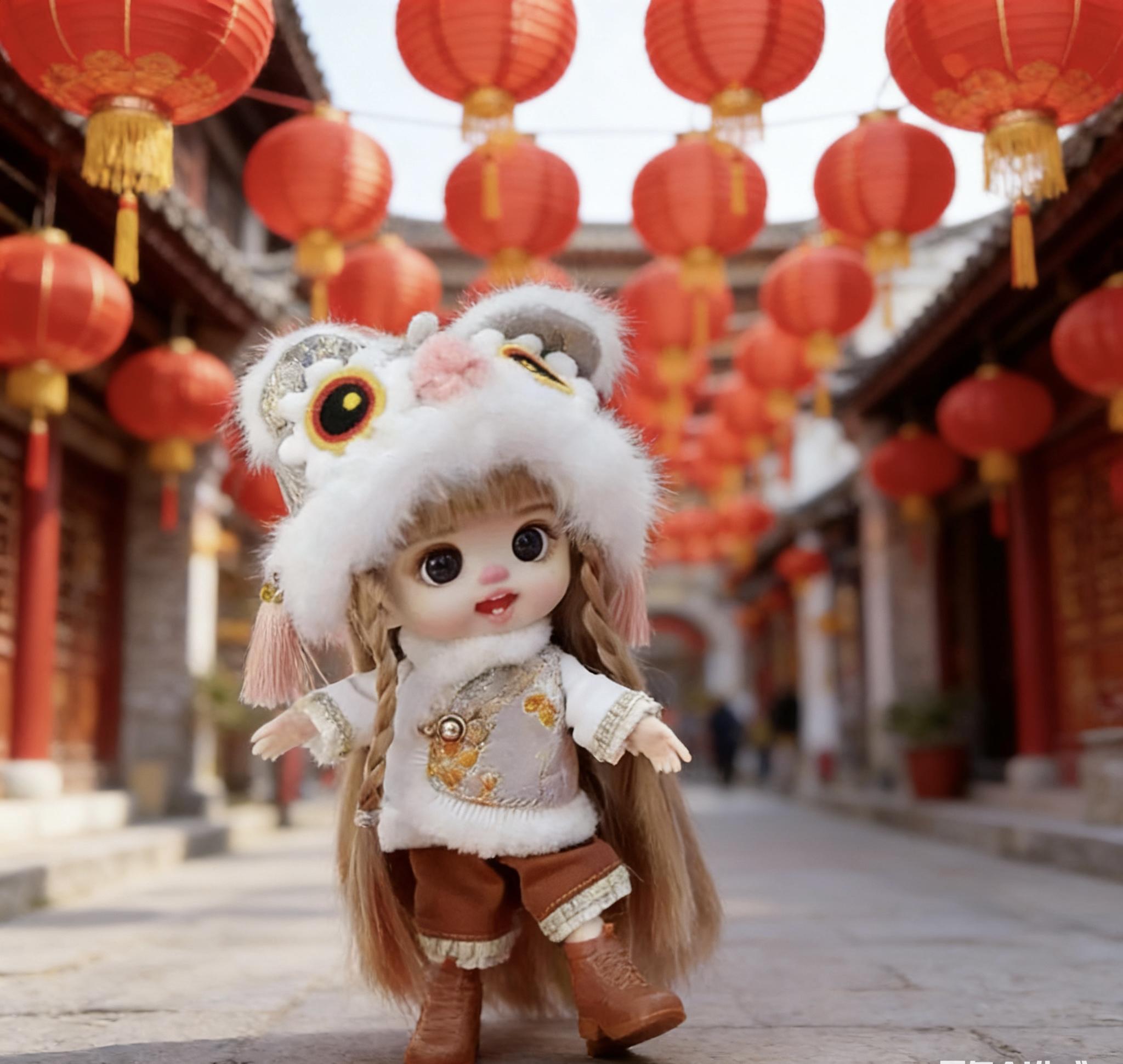 Lolifen Dance Lion Adorable Plush Doll Charms