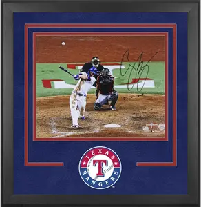 Corey Seager Texas Rangers 2023 MLB World Series Champions Deluxe Framed Autographed 16" x 20" World Series Hitting Spotlight Photograph with "23 WS MVP" Inscription - Fanatics Authentic Certified