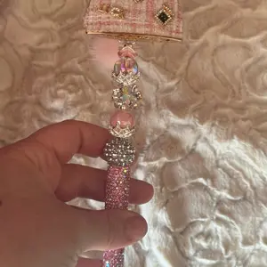Fancy Beaded Pen with Glittery Design and Colorful Beads for a Unique Writing Experience