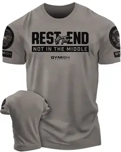 087. Rest At The End  Funny Workout Gym T-Shirts for Men