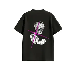 200g Heavyweight 100% Cotton T-Shirt - Anime-Inspired Cursed Eye Loose Fit Graphic Tee YZStudio