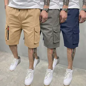 men's cargo shorts Men’s 3-pack cargo shorts with multiple pockets, street-style loose fit, practical zippered pockets, suitable for everyday wear  sports; casual style, fashionable look, durable fabric; outdoor men’s work pants. men's summer Breathable