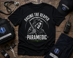 Paramedic Shirt Racing the Reaper EMS Shirt EMT Gift First Responder Shirt Paramedic Life Tee EMS Apparel