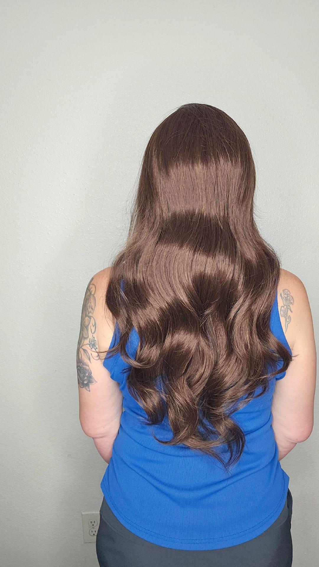 Iris - MaxFull Dimensional Espresso Mocha Wig | Ultimate Brunette Melt Wavy, 20 inches, 13×5 Skin-Melt Transparent Lace Front, Free Part, Built-In Faux Scalp, Natural Looking Wig