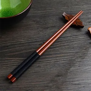 1 pair Japanese style Japanese style chopsticks with twisted threads, simple wooden chopsticks, household utensils, Tableware, high-quality wooden chopsticks, and rosewood chopsticks