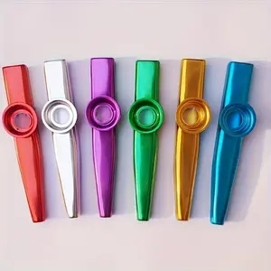 7 Pcs Metal Kazoo Set, Music Instrument for Ukulele Violin Guitar Piano Keyboard, Christmas Gift, Mixed Colors, Aluminum Material